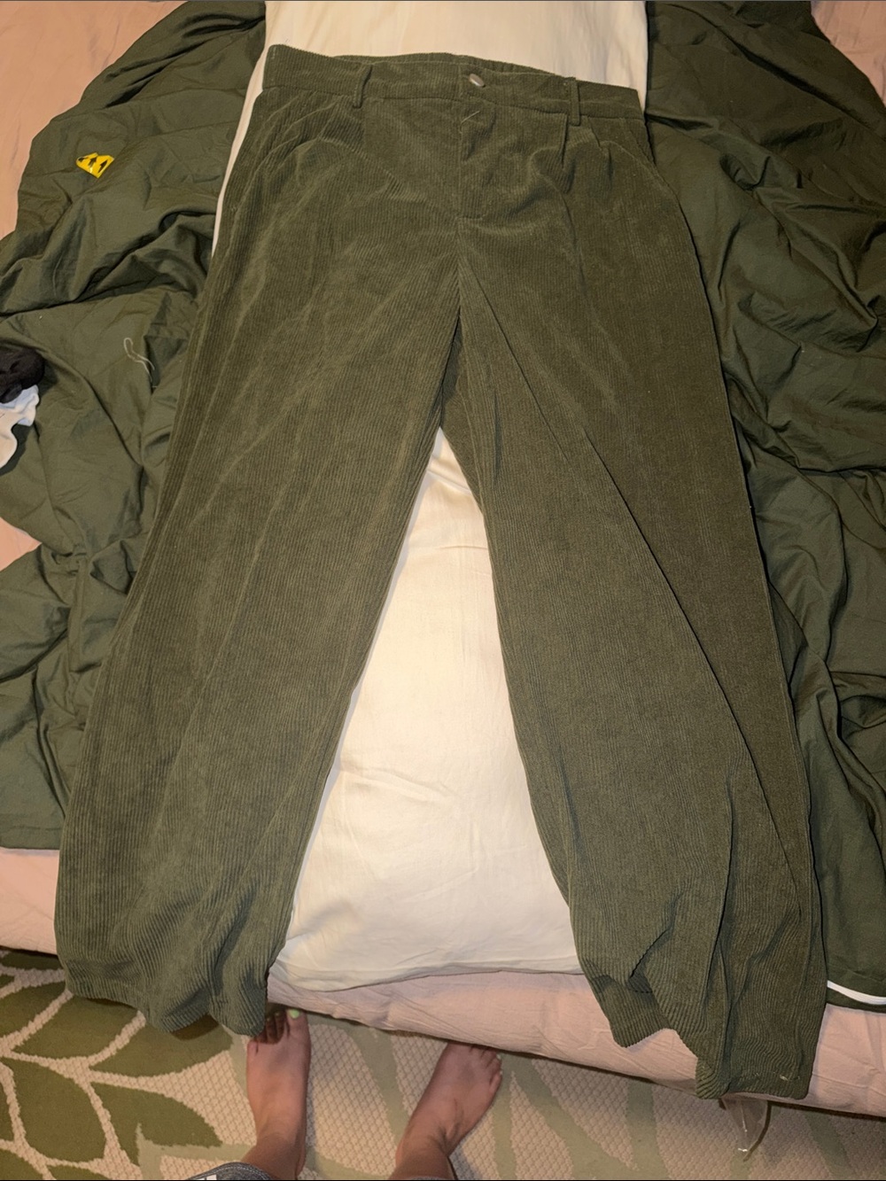 Olive Green Corduroy Pants
